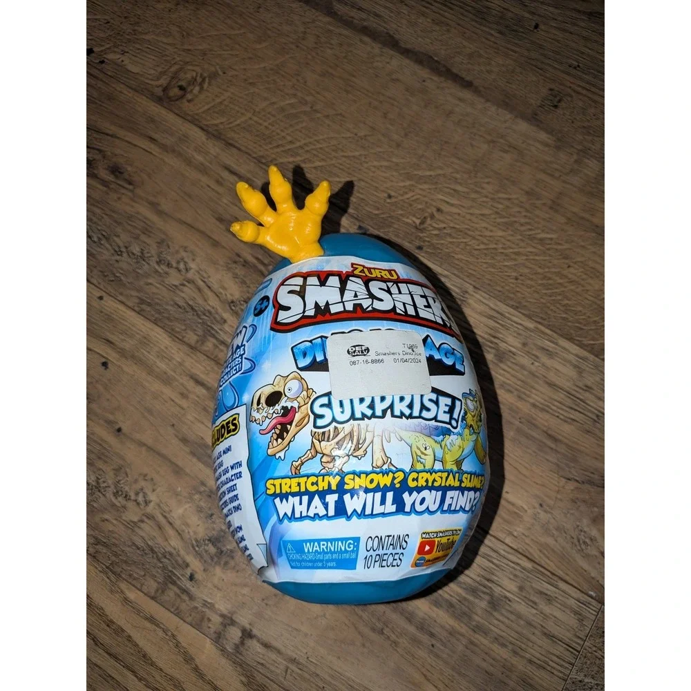 ZURU Smashers Dino Ice Age Surprise Mini Egg Blue Series 3 Mystery Toy 10 Pieces